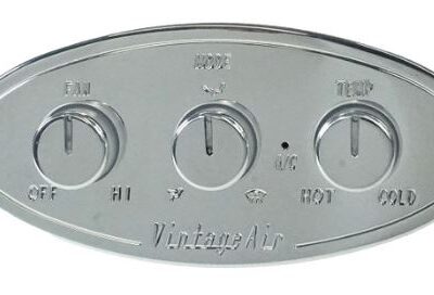 Vintage Air Gen 5 Streamline Oval Control Panel with Polished Finish.